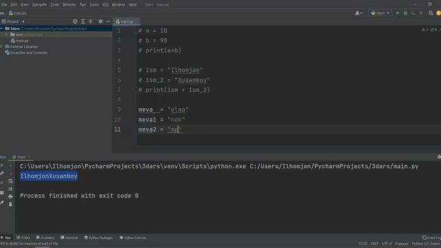 Real Python 3-dars. O'zgaruvchilar ustida ishlash. #real #python #pycharm #3_dars смотреть онлайн