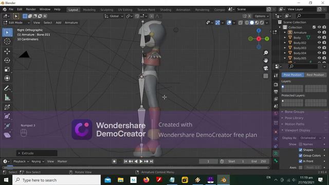 Easy Method of Creating 3D Model Character Animation - Blender Tutorial Part1of4 (Creating the Rig) смотреть онлайн