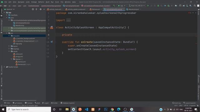 Splash Screen With ProgressBar in Android Studio | Kotlin | Android Tutorials смотреть онлайн