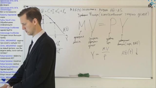 Модель AD-AS, совокупный спрос, совокупное предложение, шоки, равновесие смотреть онлайн
