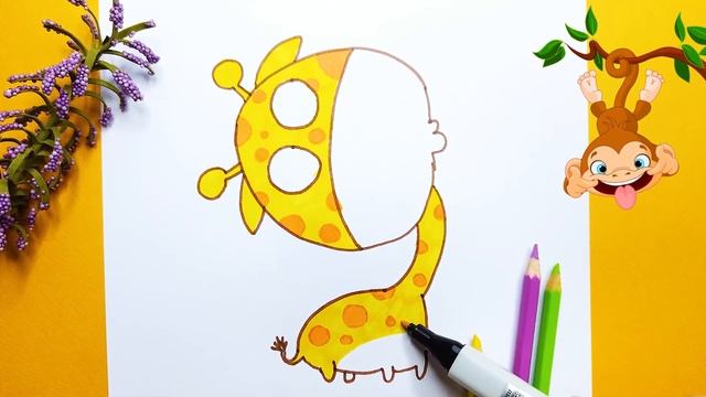 Drawing a Giraffe for Kids | Bolalar uchun jirafani qanday chizish mumkin | Как Нарисовать Жирафа смотреть онлайн
