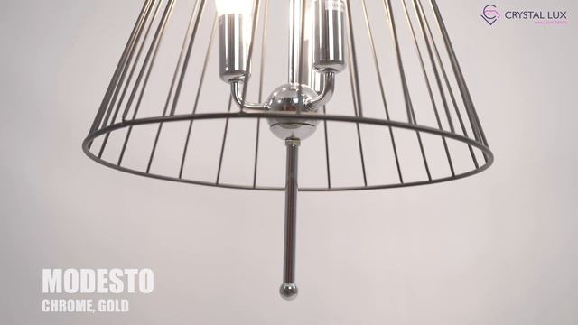Подвесная люстра Crystal Lux Modesto Black Chrome/Gold смотреть онлайн