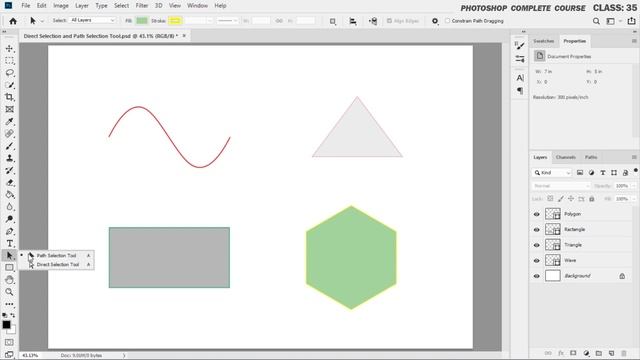 Path Selection and Direct Selection Tool #35 Photoshop complete Course смотреть онлайн