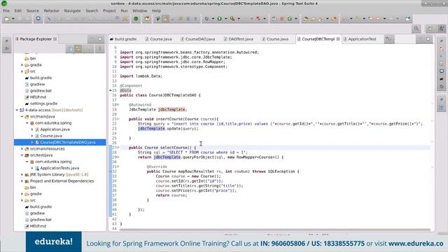Spring Live - 3 | Spring JDBC Tutorial | Java Spring Tutorial Spring Training | Edureka смотреть онлайн