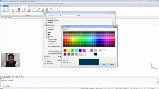 BricsCAD Change Background Color Basic Tutorial For Beginner смотреть онлайн