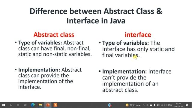 Difference between abstract class and interface |Java смотреть онлайн