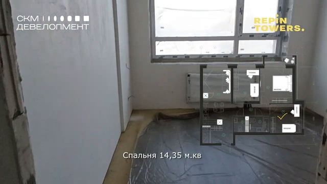 Видео обзор 3-х комнатной квартиры 78,27 кв.м в Repin Towers смотреть онлайн