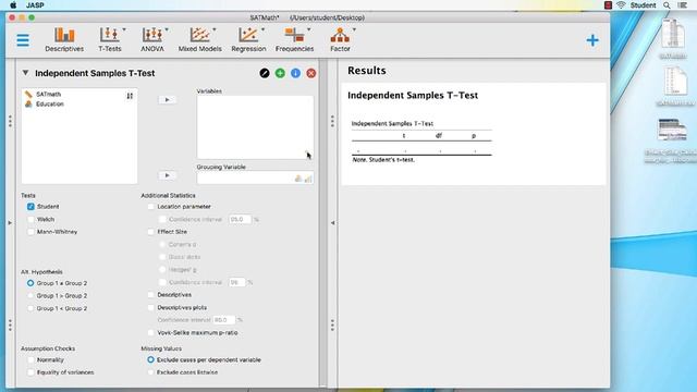 Independent Samples t Test in JASP with Excel dataset – QBA Business Statistics смотреть онлайн
