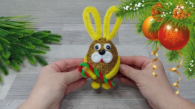 СИМВОЛ 2023 КРОЛИК своими руками.НОВОГОДНИЕ ПОДЕЛКИ своими руками.Rabbit DIY Christmas crafts смотреть онлайн