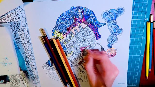 Магия городов / Раскрашиваю акварельными карандашами смотреть онлайн