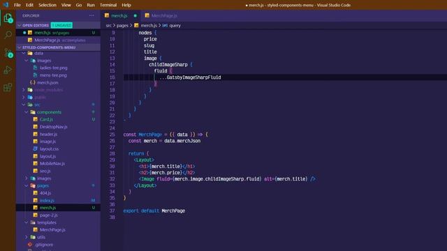 Create a Products Page with Gatsby and JSON смотреть онлайн