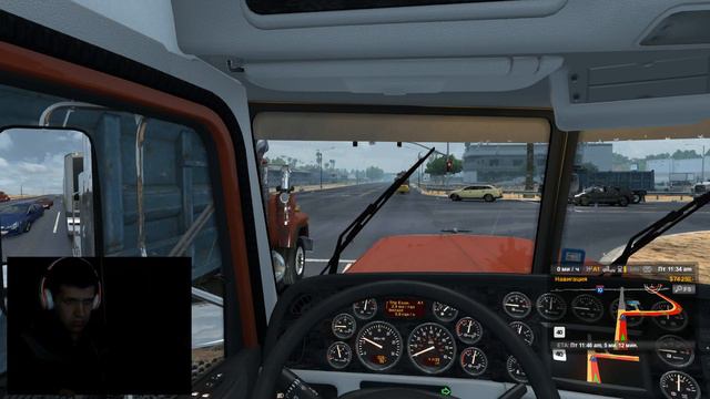 American Truck Simulator - На руле - Дождливый день [#6] смотреть онлайн