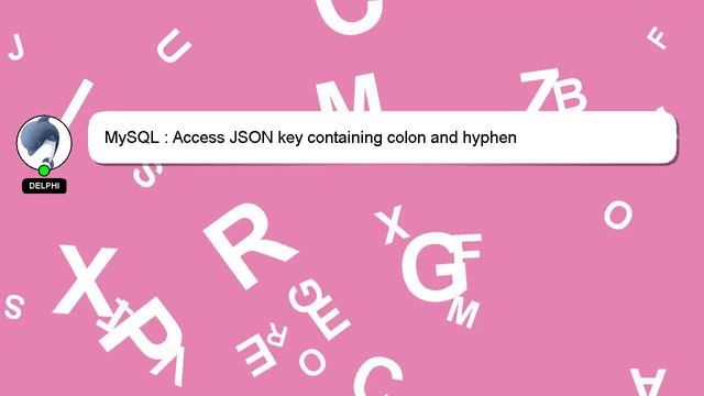 MySQL : Access JSON key containing colon and hyphen смотреть онлайн