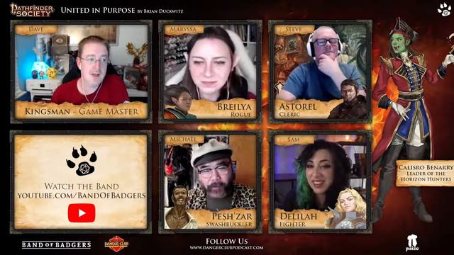 PaizoCon Europe 2021 - Ep02 (of 3) - Pathfinder Society Year 3 - Band of Badgers & The Danger Club смотреть онлайн