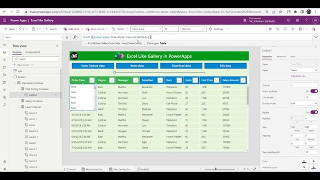 Editable Excel like Gallery in PowerApps || Freeze columns like Excel in PowerApps Gallery смотреть онлайн
