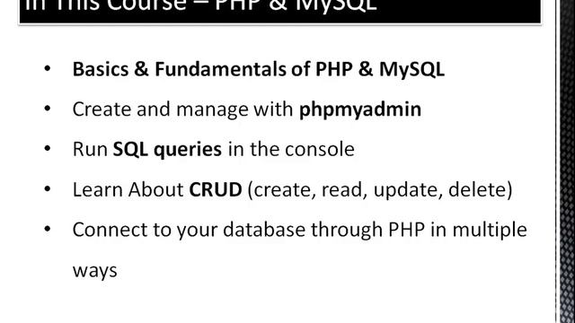 Learn PHP and MySQL | PHP & MySQL Development Course - Introduction смотреть онлайн