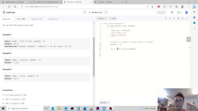 Two Sum | Arrays & Hashing | NeetCode RoadMap смотреть онлайн