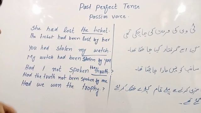 Past Perfect Tense|Passive Voice|in Urdu|Hindi. смотреть онлайн