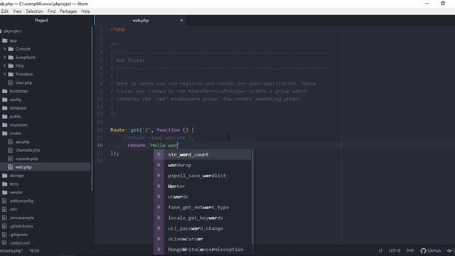 PHP Laravel Tutorial for Beginners 3 - Basic Routing and Controllers смотреть онлайн