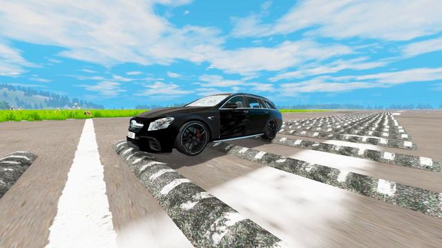 Mercedes vs 100 Speed Bumps – BeamNG.Drive смотреть онлайн