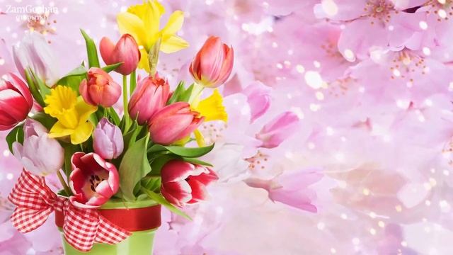 8 марта! Поздравление. Красивое поздравление с 8 марта, с международным женским днём. смотреть онлайн