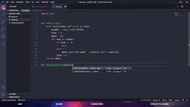 Download file using Python | Read CSV file Using Python | Python Projects смотреть онлайн