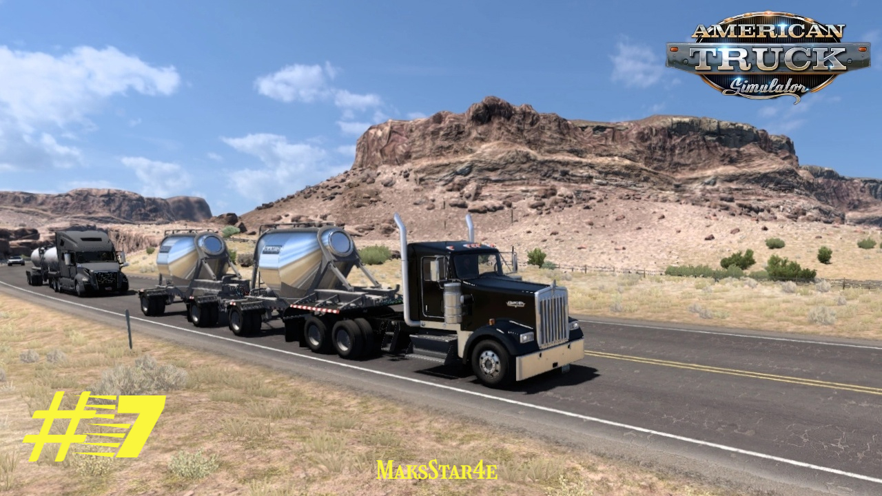 American Truck Simulator - #7 рейс Санта-Фе (NM) - Салина (UT) смотреть онлайн