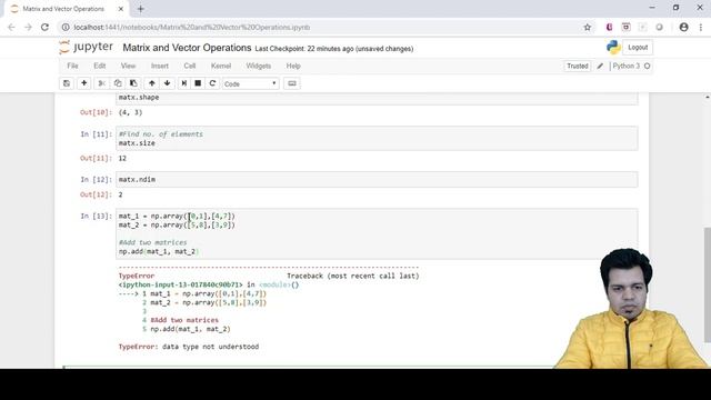 Calculate Matrix Addition and Subtraction using Python смотреть онлайн