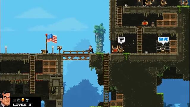 ОБЗОР НА ИГРУ Broforce НИЧЕГО ЛИШНЕГО ТОЛЬКО БРО
