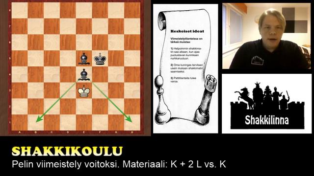 Shakkikoulu: Pelin viimeistely voitoksi materiaalilla K + 2 L vs. K смотреть онлайн