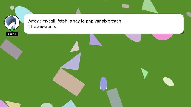 Array : mysqli_fetch_array to php variable trash смотреть онлайн