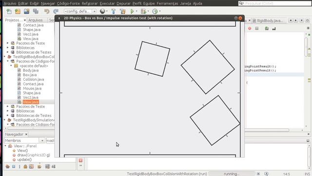 Java 2D physics from scratch - Rigid Body Test #3: Box vs Box collision with rotation смотреть онлайн
