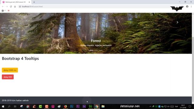BS4 Ders 59 Tooltip Kullanımı смотреть онлайн