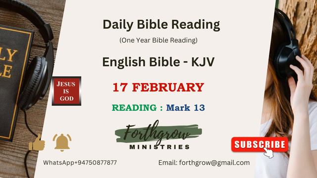 English Bible Reading for the Day - 17 February смотреть онлайн