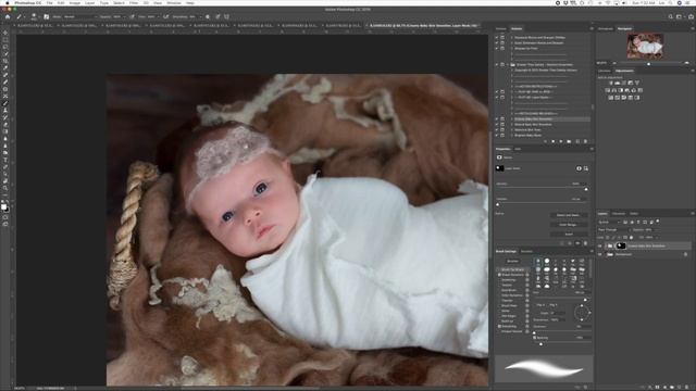 Editing Newborn Photography Using Photoshop Action Presets смотреть онлайн