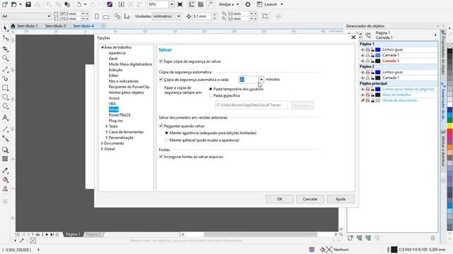 CURSO DE COREL DRAW ONLINE - Como configurar o AUTOSAVE - Salvamento automático #8 смотреть онлайн