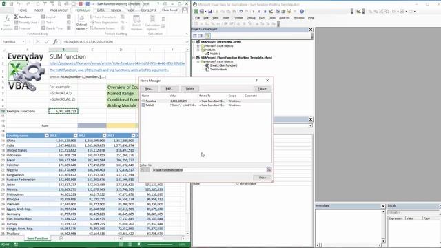Excel VBA Sum Function as a Macro Set Up смотреть онлайн