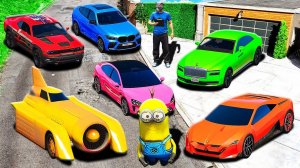 УГНАЛ ВСЕ СЕКРЕТНЫЕ МАШИНЫ ДЛЯ МИНЬОНА! РАКЕТА, БМВ, РОЛС РОЙС  ГТА 5 МОДЫ МУРКА