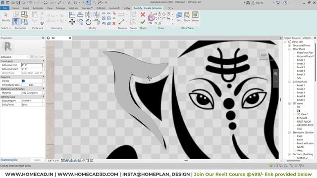 Create Ganesh Ji In Revit to Place In House Elevation | Free Family File смотреть онлайн