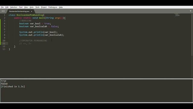 BOOLEAN DAN OPERATOR PEMBANDING JAVA смотреть онлайн