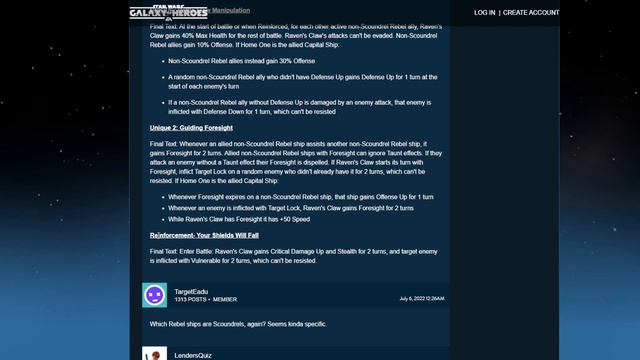 НОВЫЙ КОРАБЛЬ! Коготь Ворона, корабль Катарна Raven Claw - SWGOH смотреть онлайн