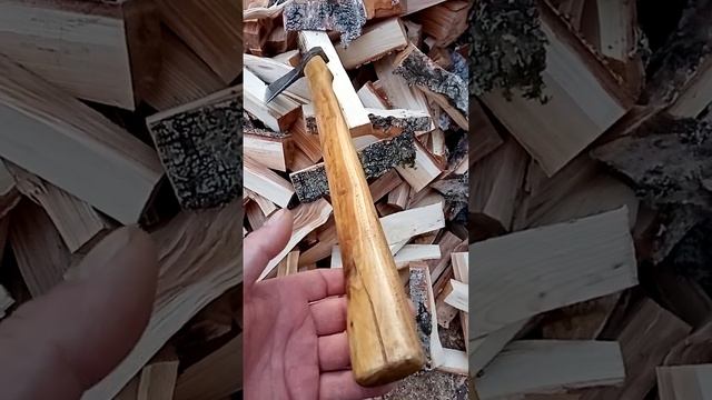 Топорище из сливы после года использования. смотреть онлайн