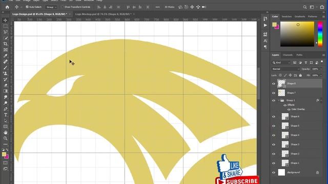 Creative Logo Design Tutorial - Adobe Photoshop CC смотреть онлайн