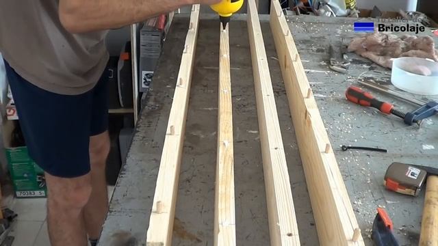 Cómo UNIR MADERA de PALETS con tarugos o espigas ❤️? смотреть онлайн