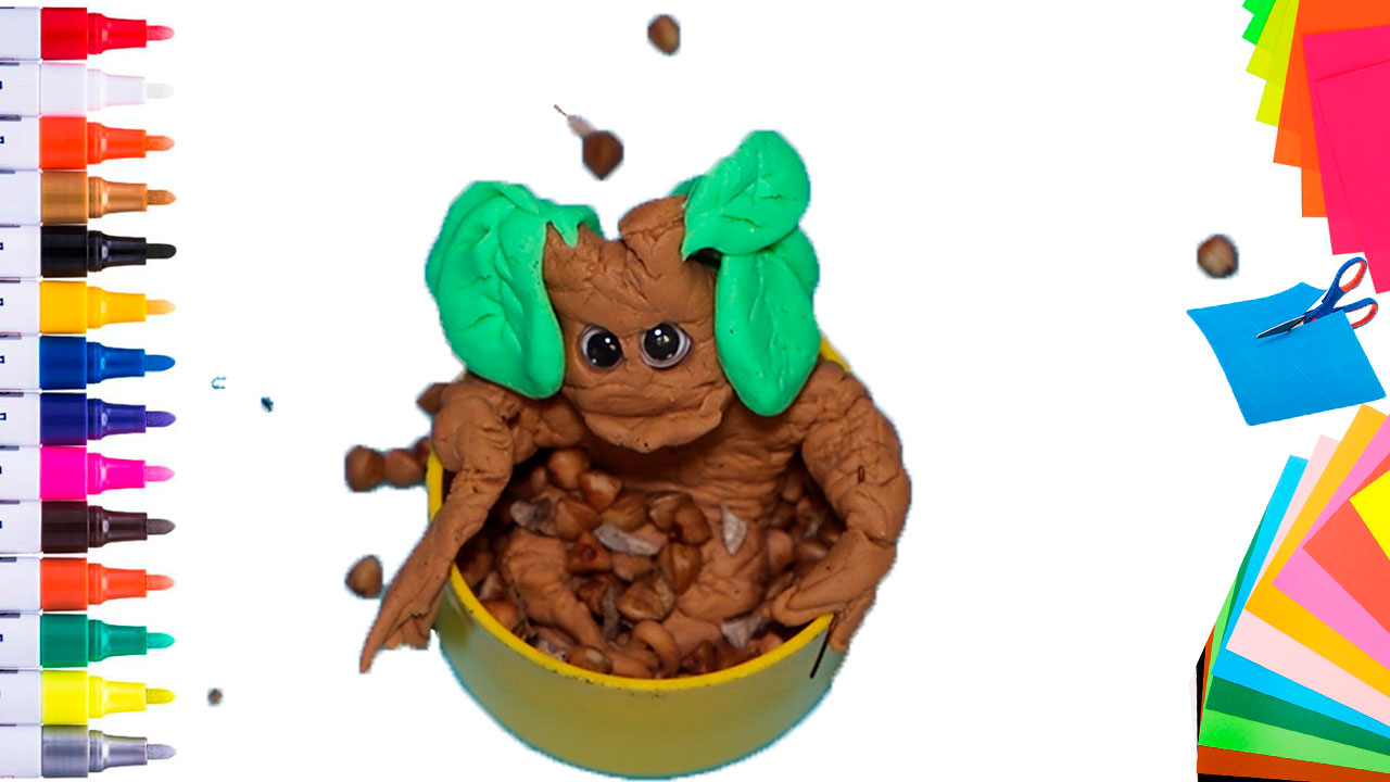 Как сделать Мандрагора из Гарри Поттера, простые поделки из пластилина для детей смотреть онлайн