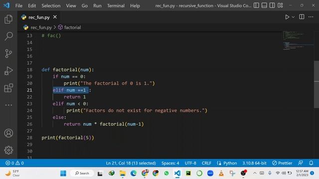 #58 Recursive functions in python || Python Course For Absolutely Beginners смотреть онлайн