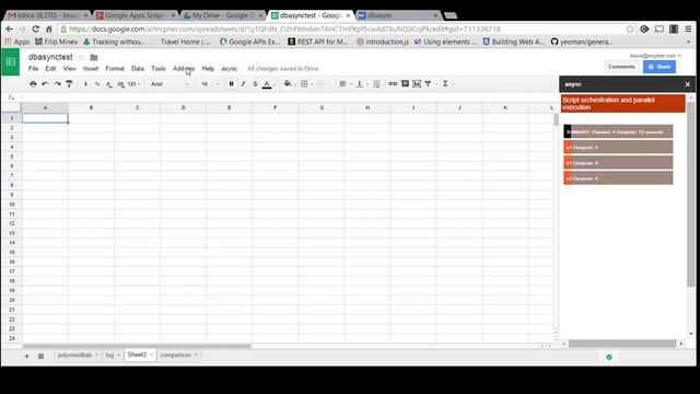 Demo of Google Apps script orchestration of parallel tasks смотреть онлайн