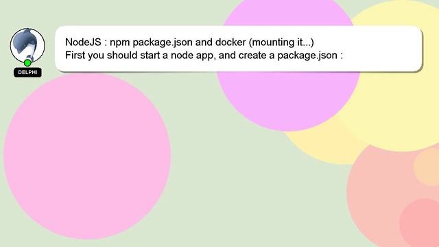 NodeJS : npm package.json and docker (mounting it...) смотреть онлайн