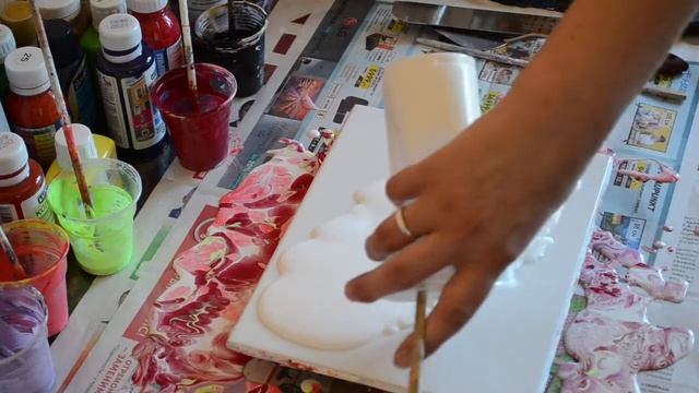 ИНТЕРЬЕРНАЯ Акриловая заливка с ячейками. смотреть онлайн