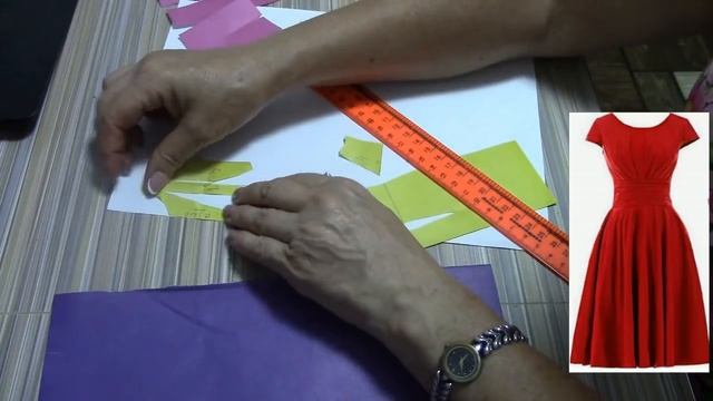 Прекрасное красное платье . Моделируем платье.